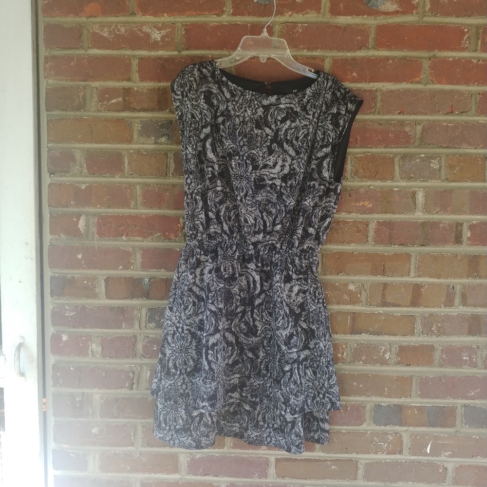 H & M Black and White Dress